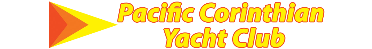 Pacific Corinthian Yacht Club and burgee